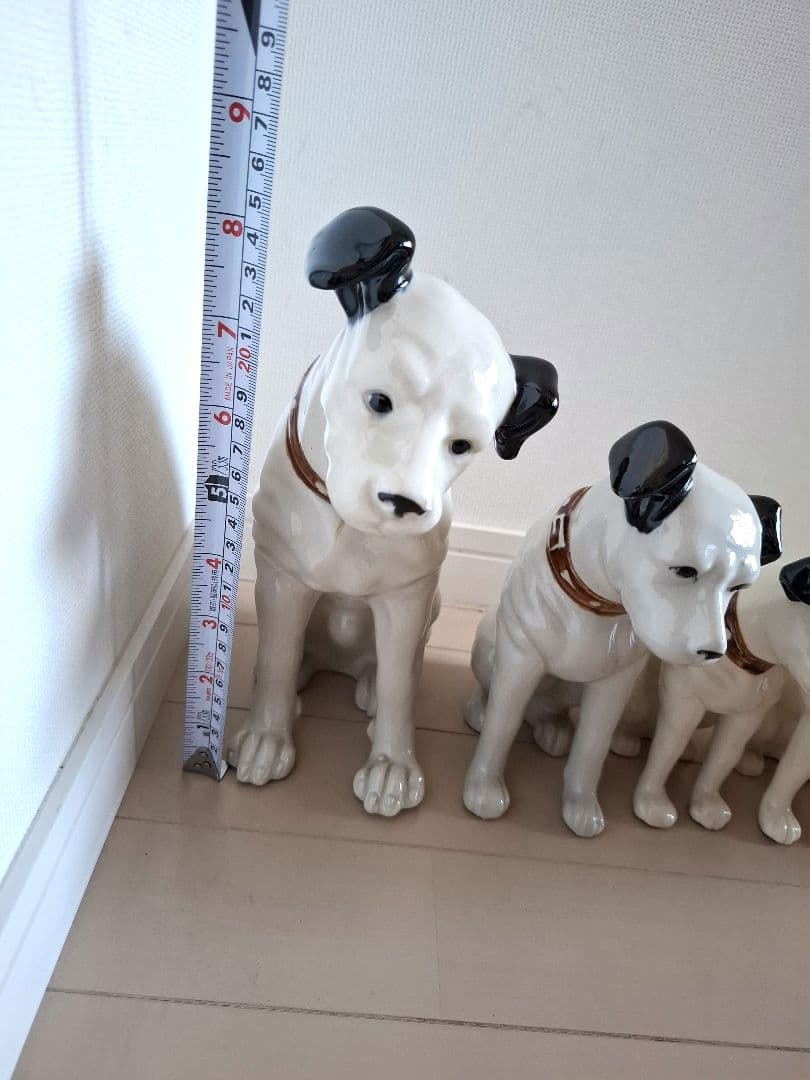 Victor ビクター　犬置物　ニッパー 9体60〜250mm 昭和レトロ