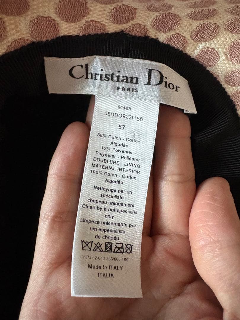 Christian Dior ドット柄 バケットハット 57cm
