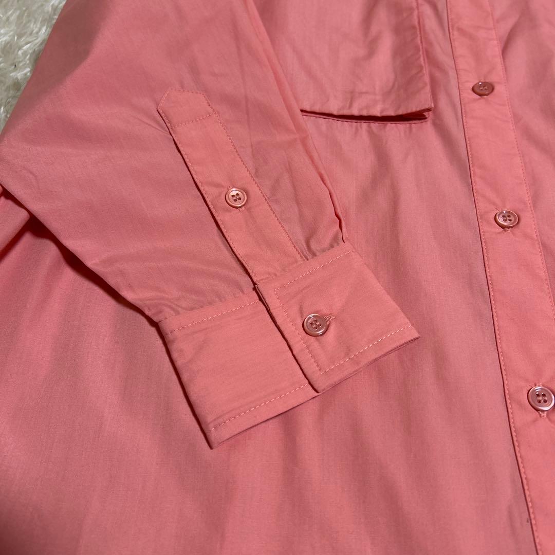 【新品未使用】トーマスマグパイ シャツ ブラウス 襟にロゴ ピンク ノンアイロン