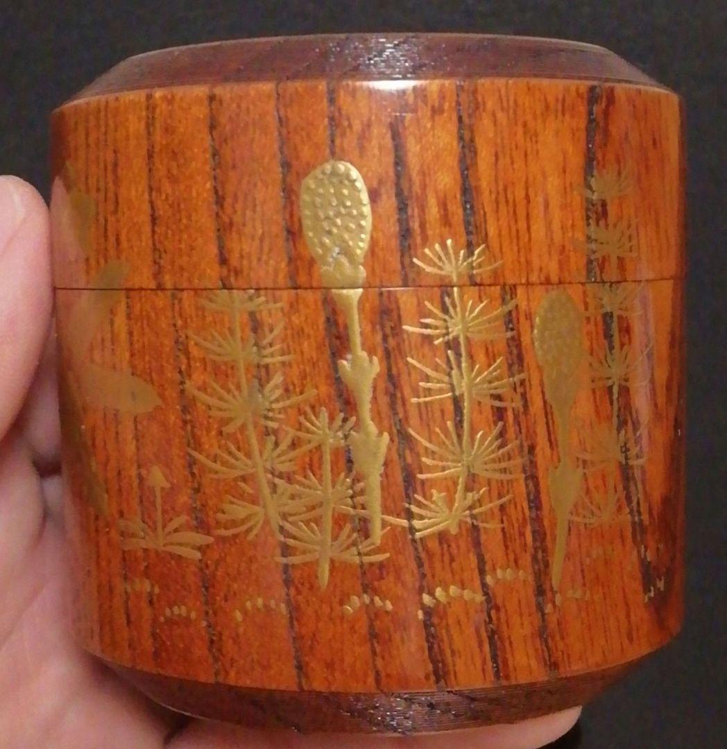 荒井正春作　欅　吹雪　春ノ野　蒔絵　棗　共箱　茶道具