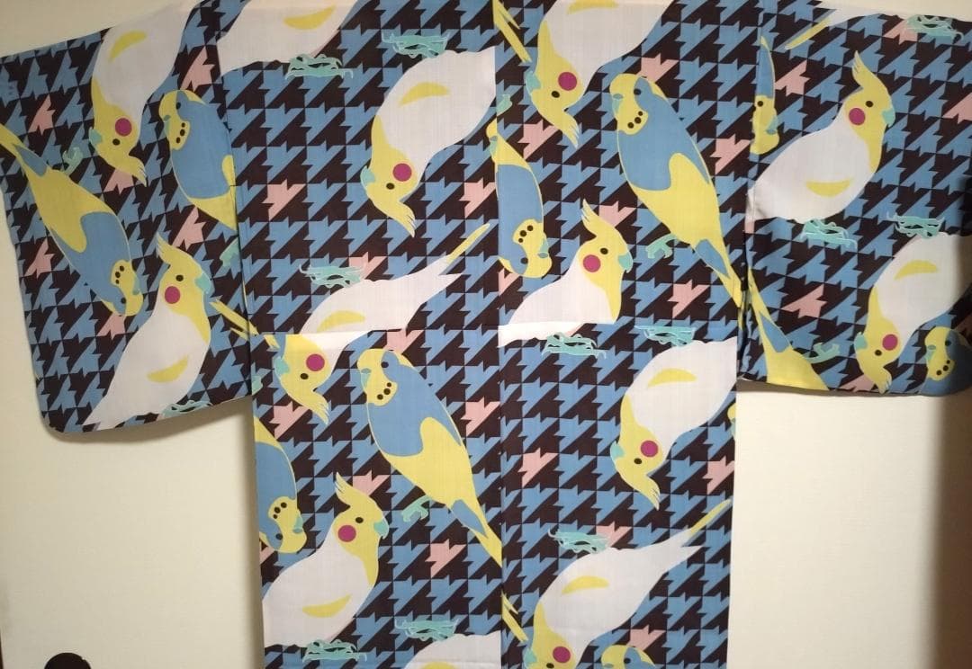hiyori・新品・やや難あり★オカメインコ・インコ柄浴衣★カリキュロ