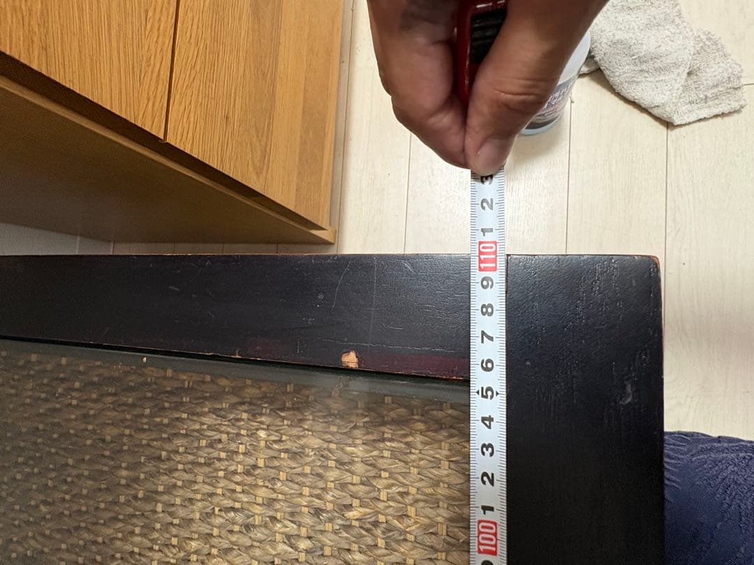 PERFORMAX ガラス天板 ローテーブル ウォーターヒヤシンス家具