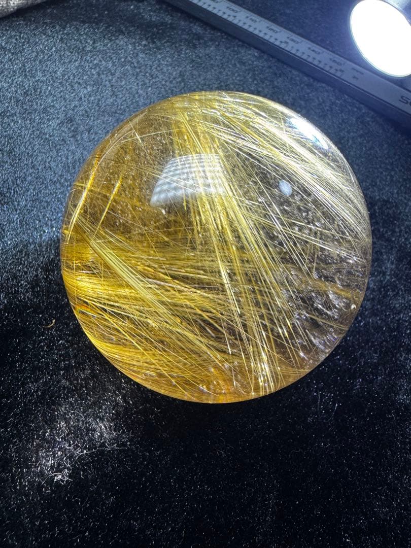 最高級 ゴールドルチル大玉 6cm 金線密集 極上透明コレクション