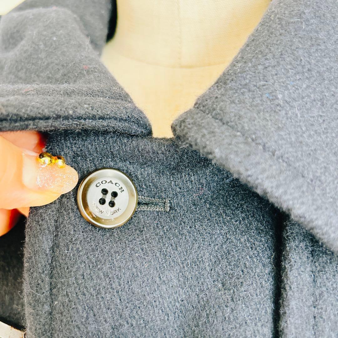 COACH ネイビー ダッフルコート コーチ ネイビーブルー