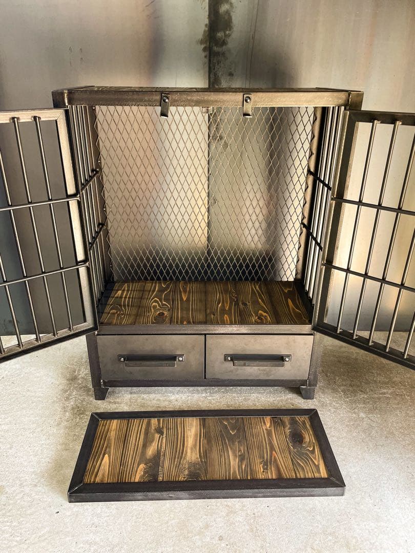 アイアンキャビネット【ver.鉄格子】キャビネット　アイアンラック　アイアン家具