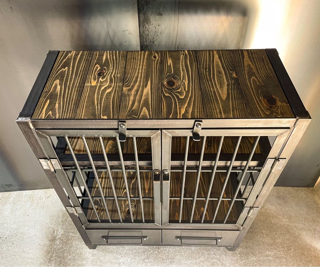 アイアンキャビネット【ver.鉄格子】キャビネット　アイアンラック　アイアン家具