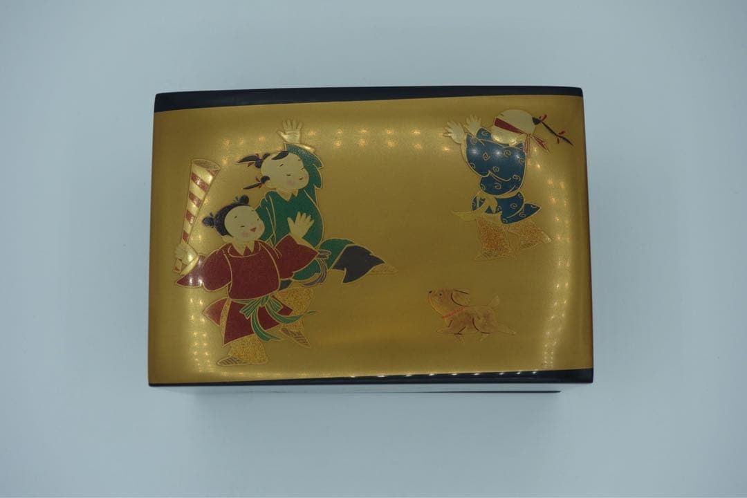 輪島塗　宝石箱　塗　金箔　蒔絵