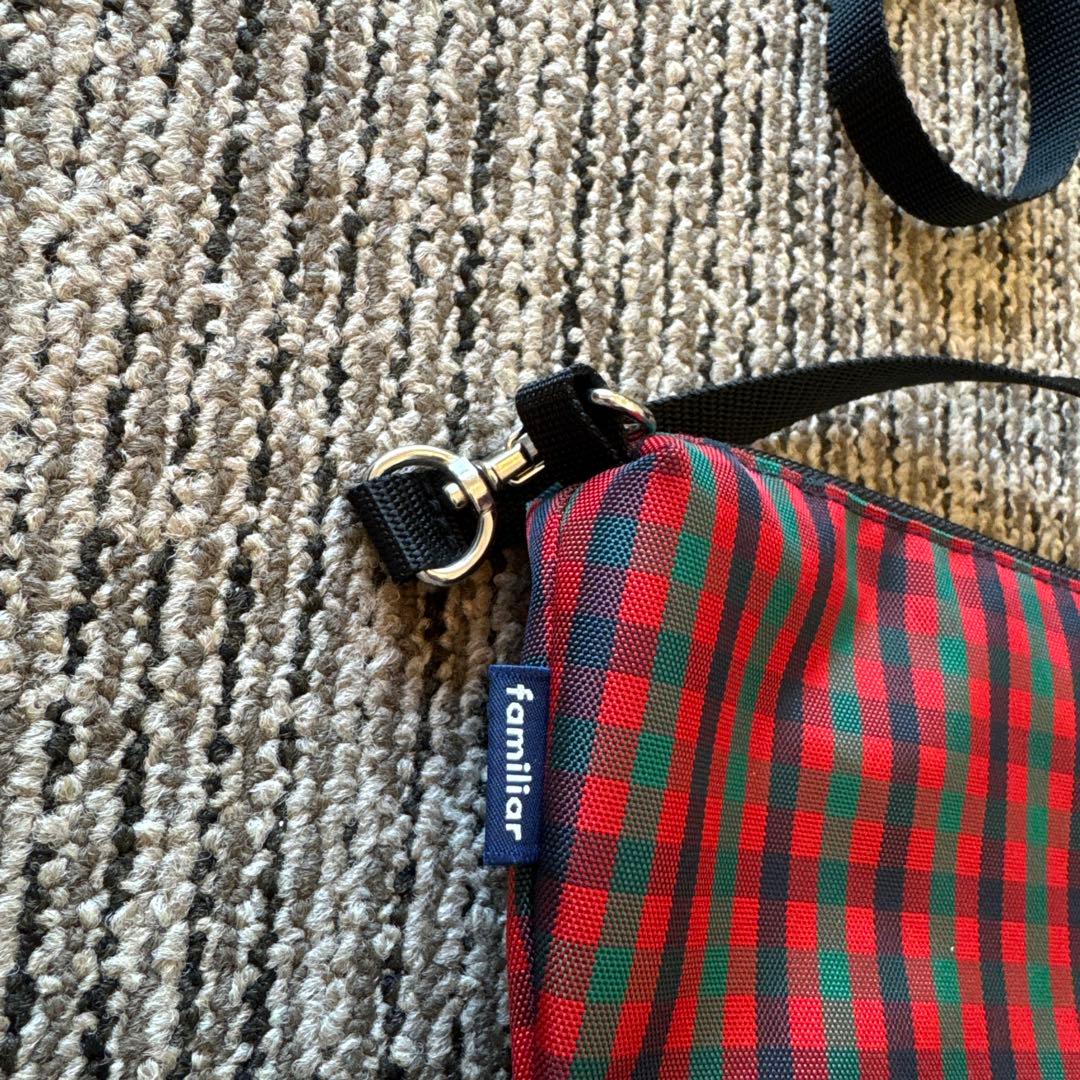 familiar チェック柄 ショルダーバッグ ポシェット