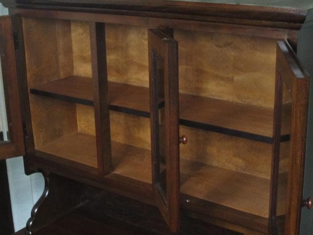 美品 松本民芸家具 ミズメザクラ 無垢材 C型 食器棚 定価935,000円