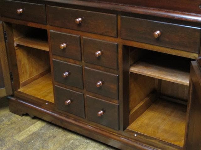 美品 松本民芸家具 ミズメザクラ 無垢材 C型 食器棚 定価935,000円