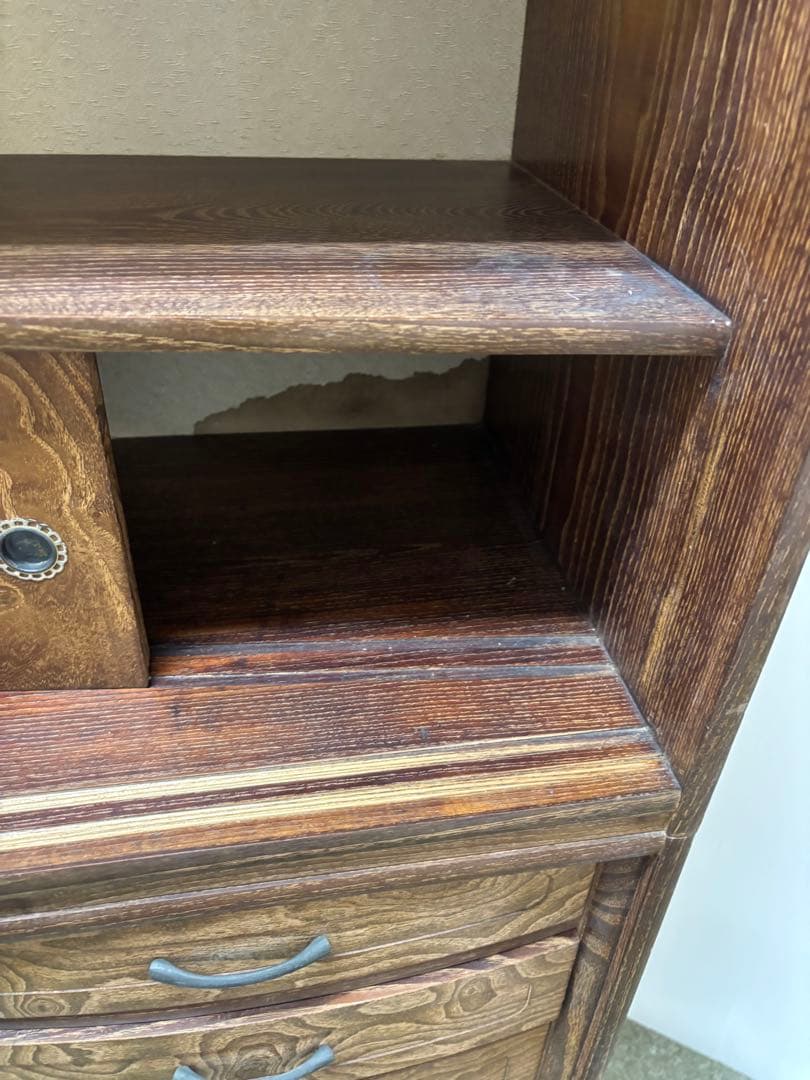 昭和レトロ　倉庫保管品　ヴィンテージ茶箪笥　水屋　食器棚