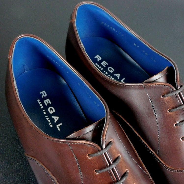 ポン太　新品 REGAL リーガル 27cm 茶 内羽根 ストレートチップ