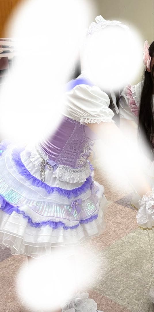 文化祭 アイドル 衣装 コスチューム 紫 ロリータ