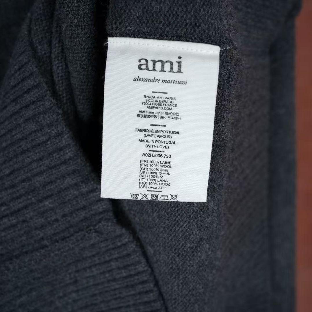 ✨Amiparis ダークグレー ポロセーター 男女兼用