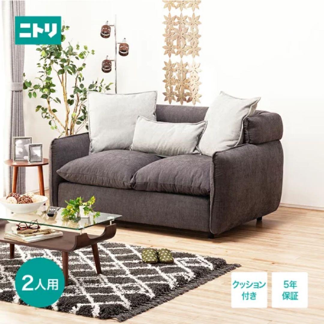 【入手困難】【現在廃番】ソファ　2人掛け　ニトリ　ソフティーナ　2人用