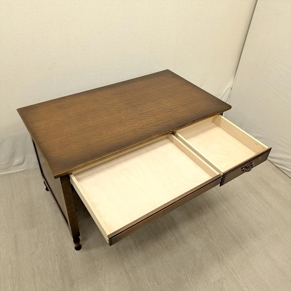 カリモク　コロニアル　片袖机　書斎デスク　学習デスク　ワークデスク　作業机　机