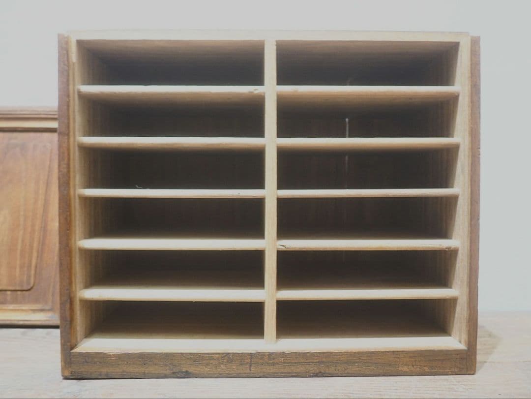 1378 ケンドン扉 レトロな桐の収納棚　ケース　古家具　古道具　アンティーク