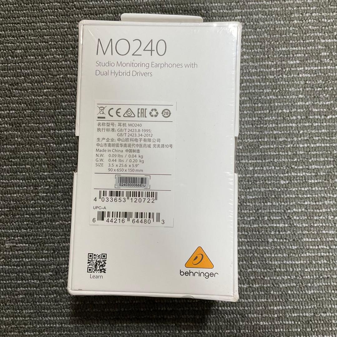 BEHRINGER MO240 スタジオモニタリングイヤフォン