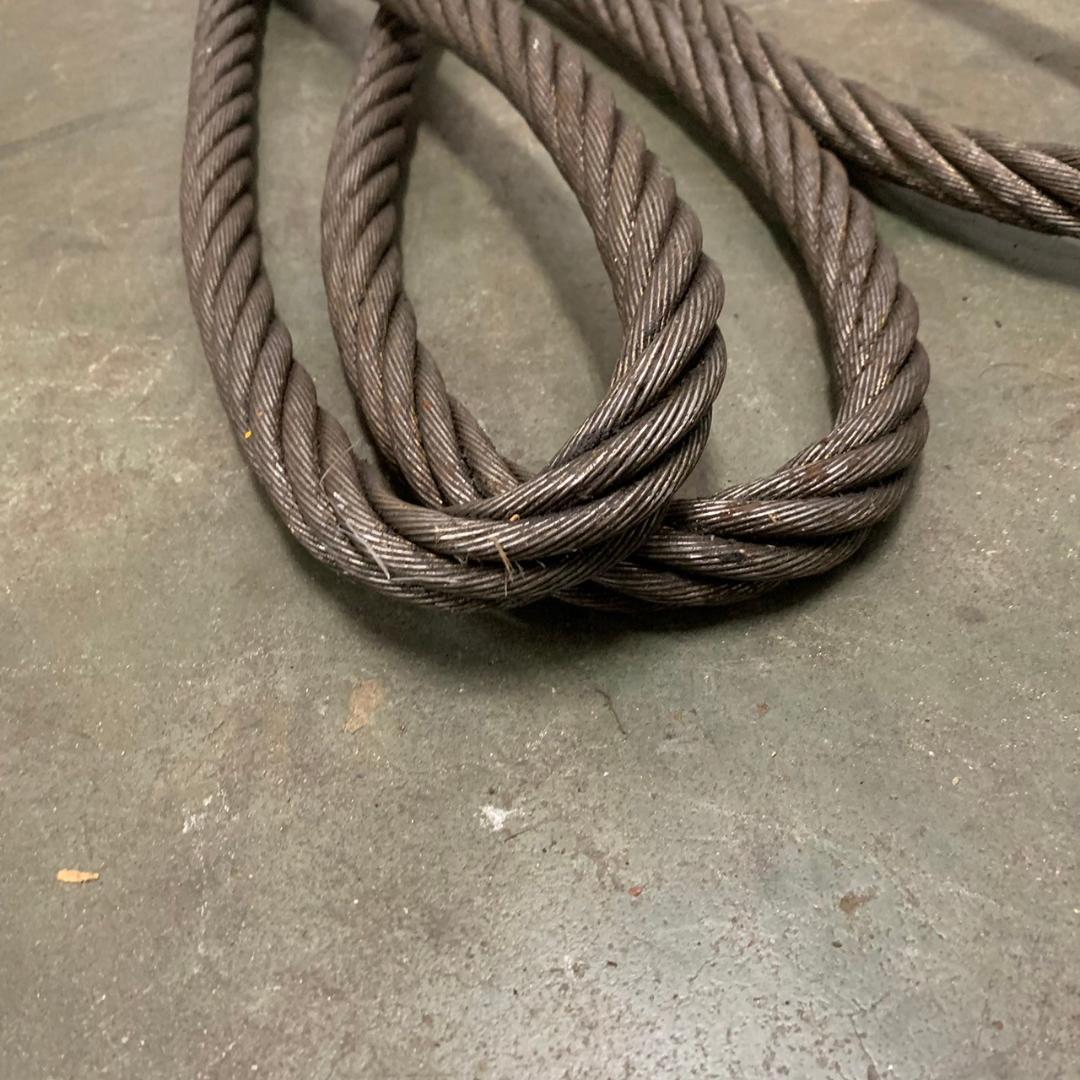 神鋼 シンコー ワイヤーロープ 牽引 玉掛け 28mm 2.5m 工事用材料 ②
