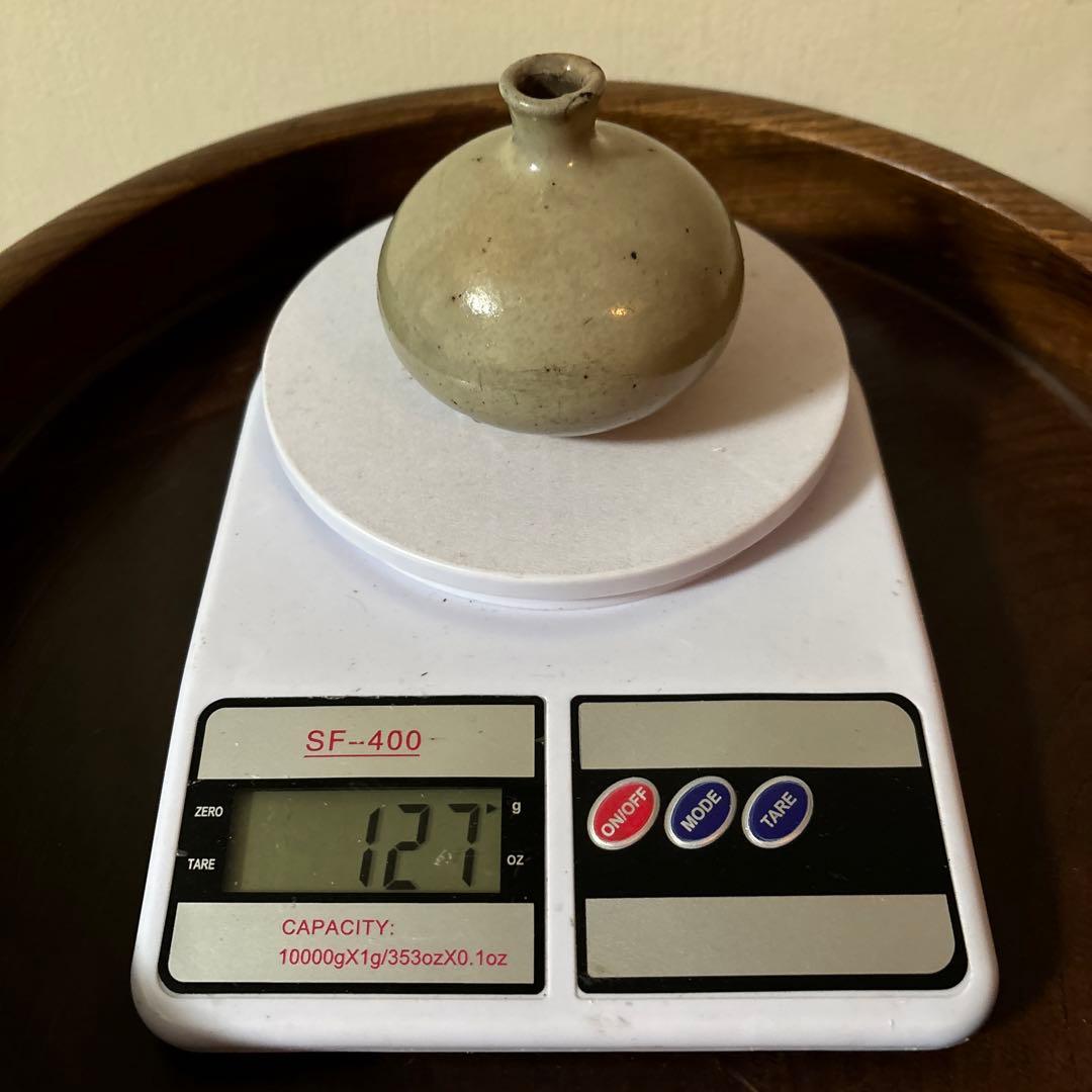 古丹波　白丹波油壷　江戸時代 小壺 花器 酒器 民藝 検:白洲正子　李朝 粉引