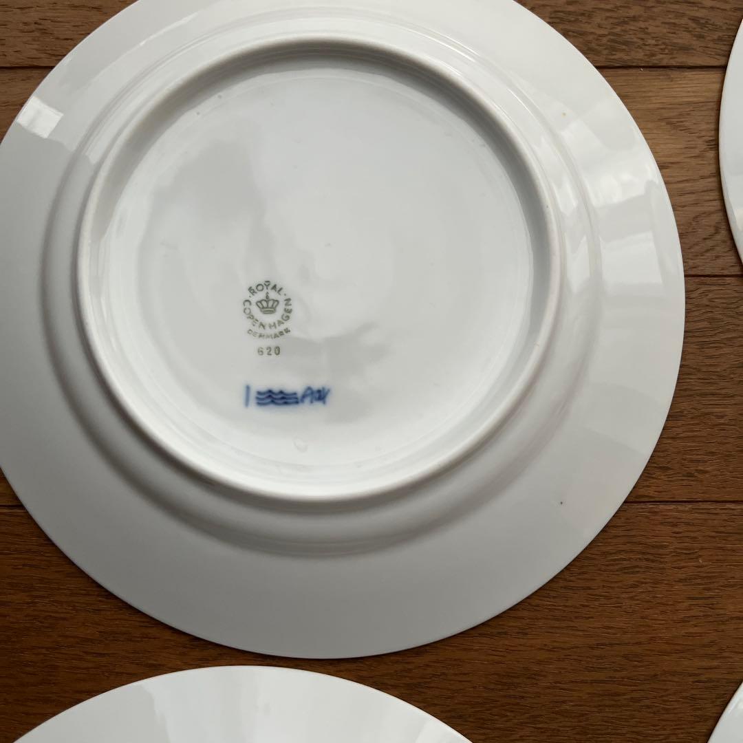 ロイヤルコペンハーゲン ブルーフルーテッド プレインプレート19cm×4枚