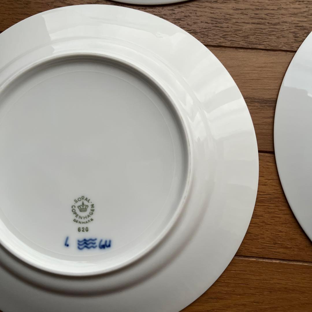 ロイヤルコペンハーゲン ブルーフルーテッド プレインプレート19cm×4枚