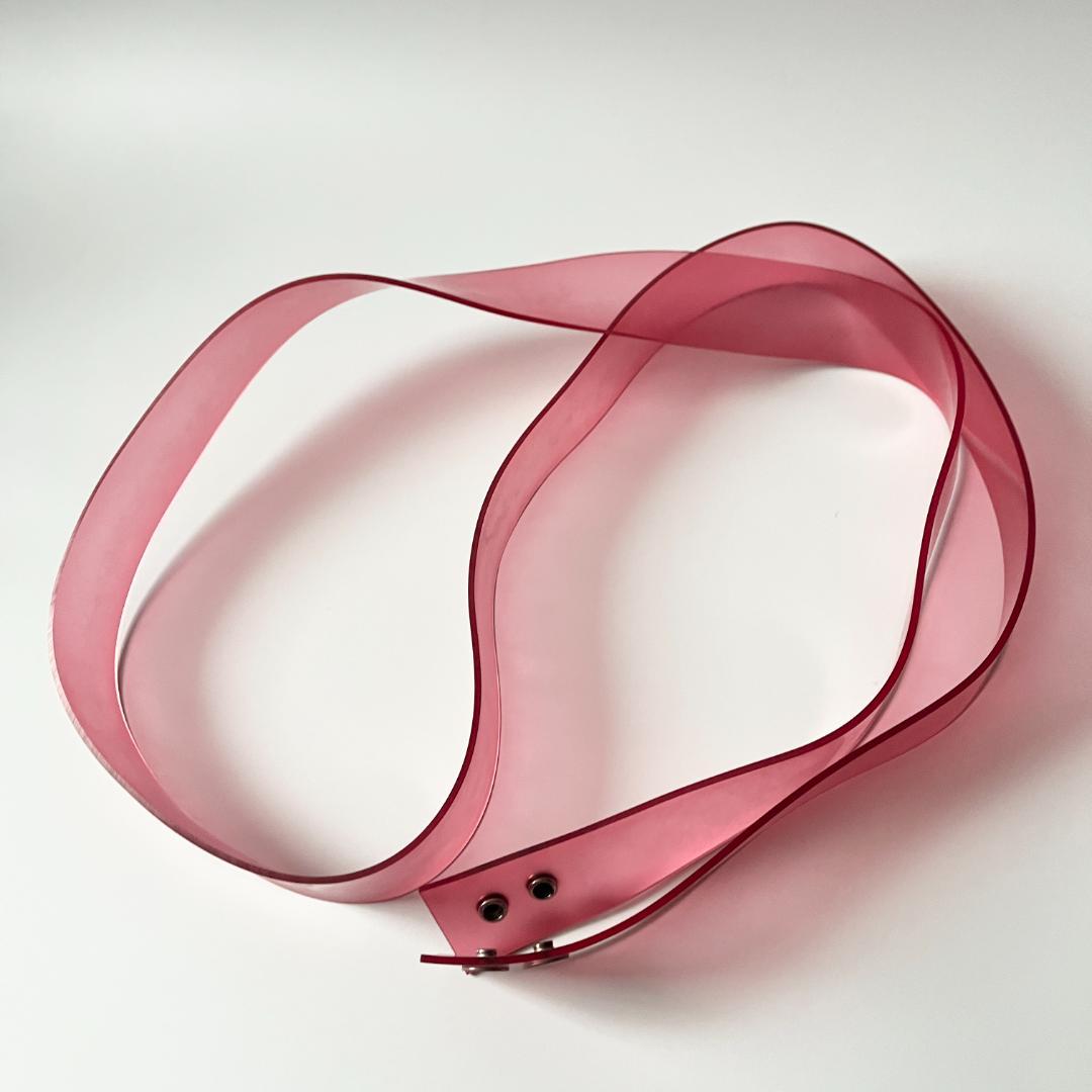 CHANEL シャネル 00C ラバー クリア ベルト ピンク ※コメあり