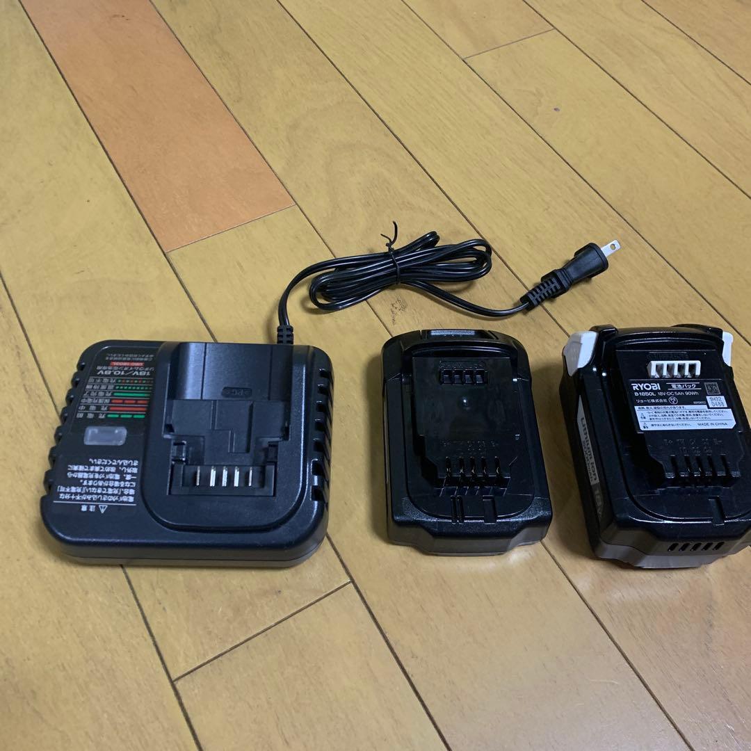 ぱん花　コードレス　RYOBI 京セラ　充電式高圧洗浄機バッテリー２個付