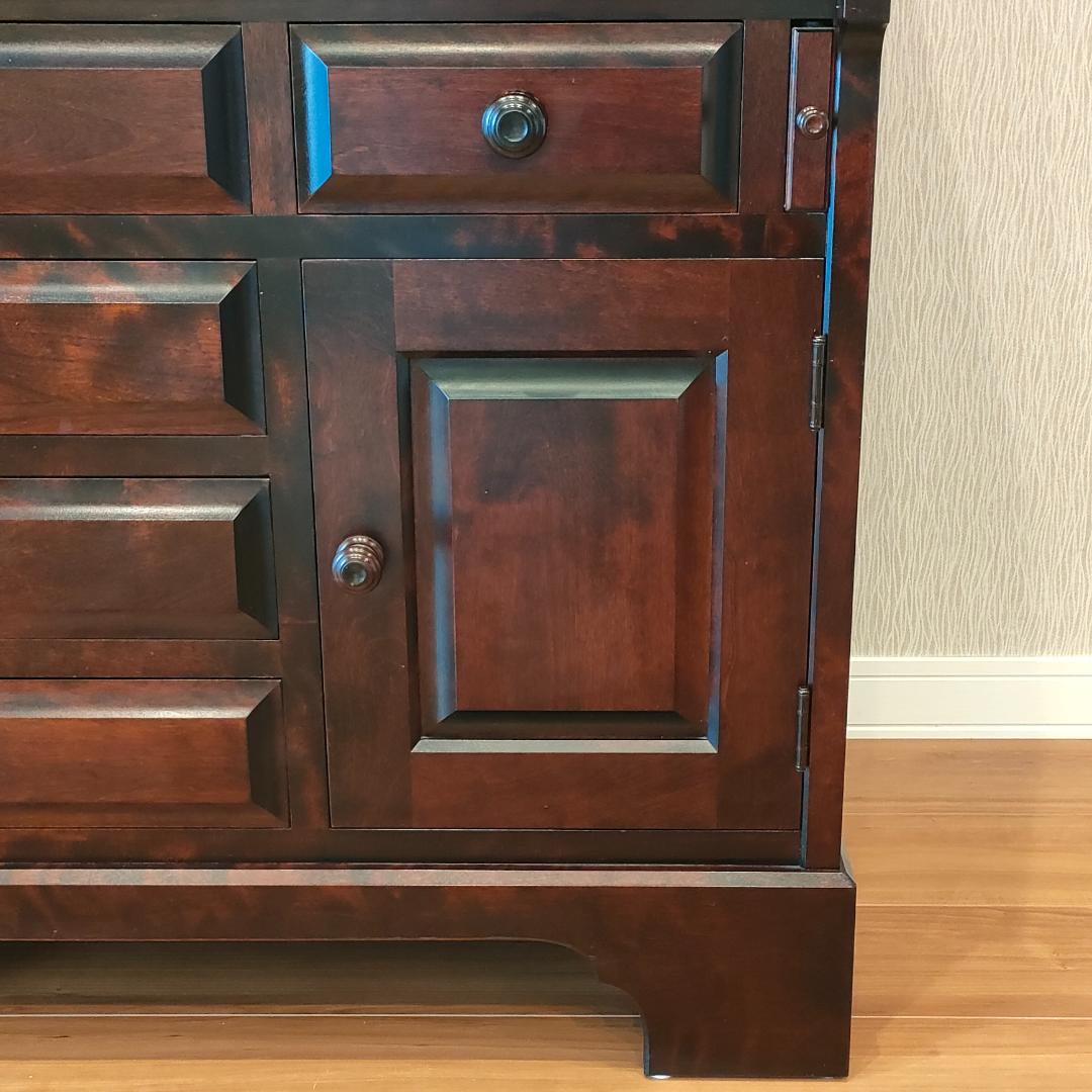 北海道民芸　ライディングビュロー　デスク　樺材　コンセント付き