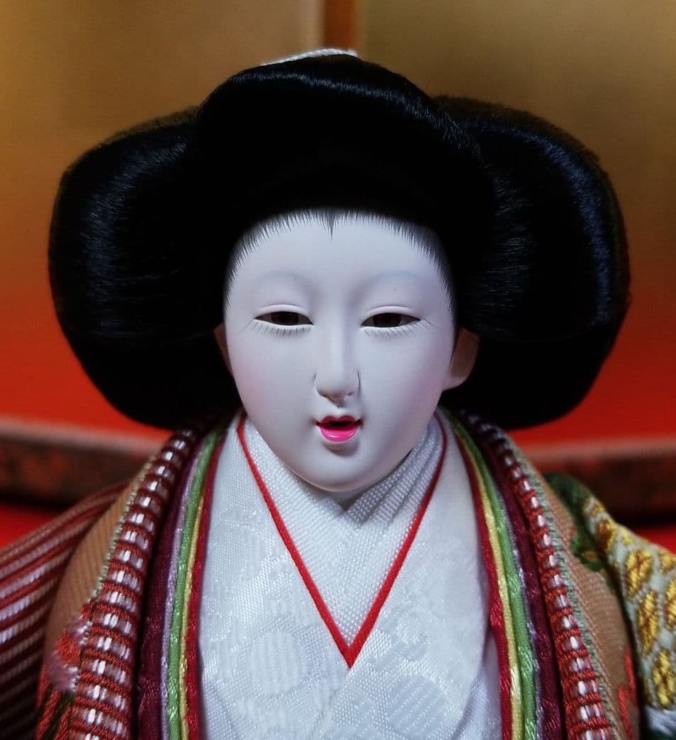 雛人形　三人官女　七宝柄
