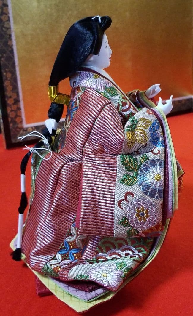 雛人形　三人官女　七宝柄