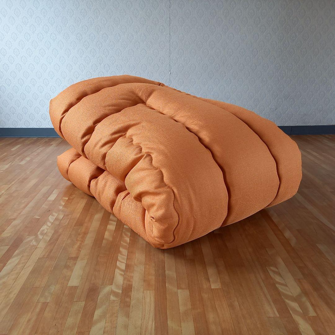 超撥水加工 厚手 厚掛け こたつ布団 大判長方形 オレンジ 清潔 安心 日本製⑪