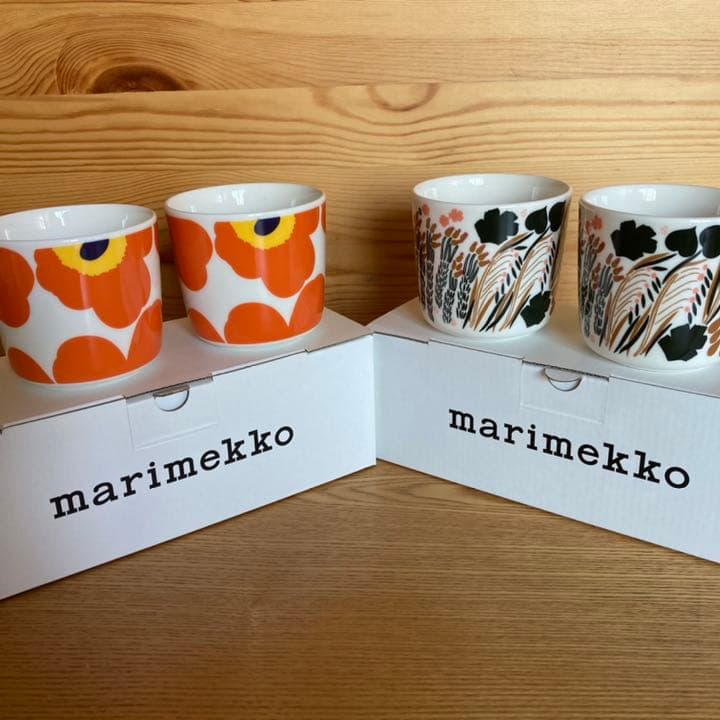 【新品】マリメッコ　Lettoレット 2個とウニッコ　オレンジ2個　ラテマグ