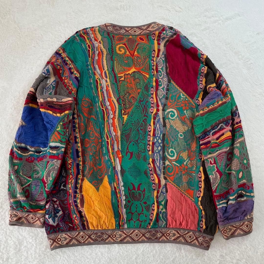 COOGI クージー　ニット　3D コットン　総柄　花柄　S