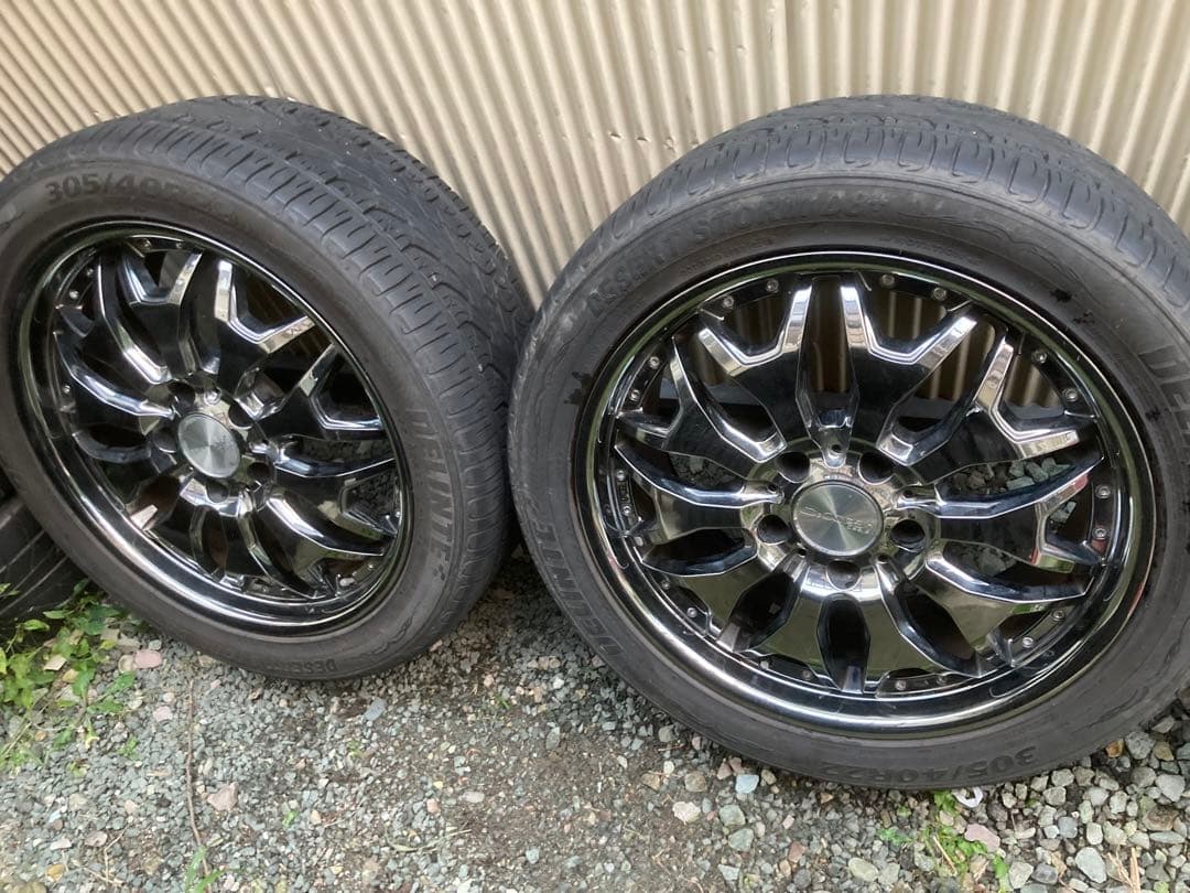 タイヤバリ溝！美品！フルメッキ！DECORSA 22インチアルミ　ランクル等