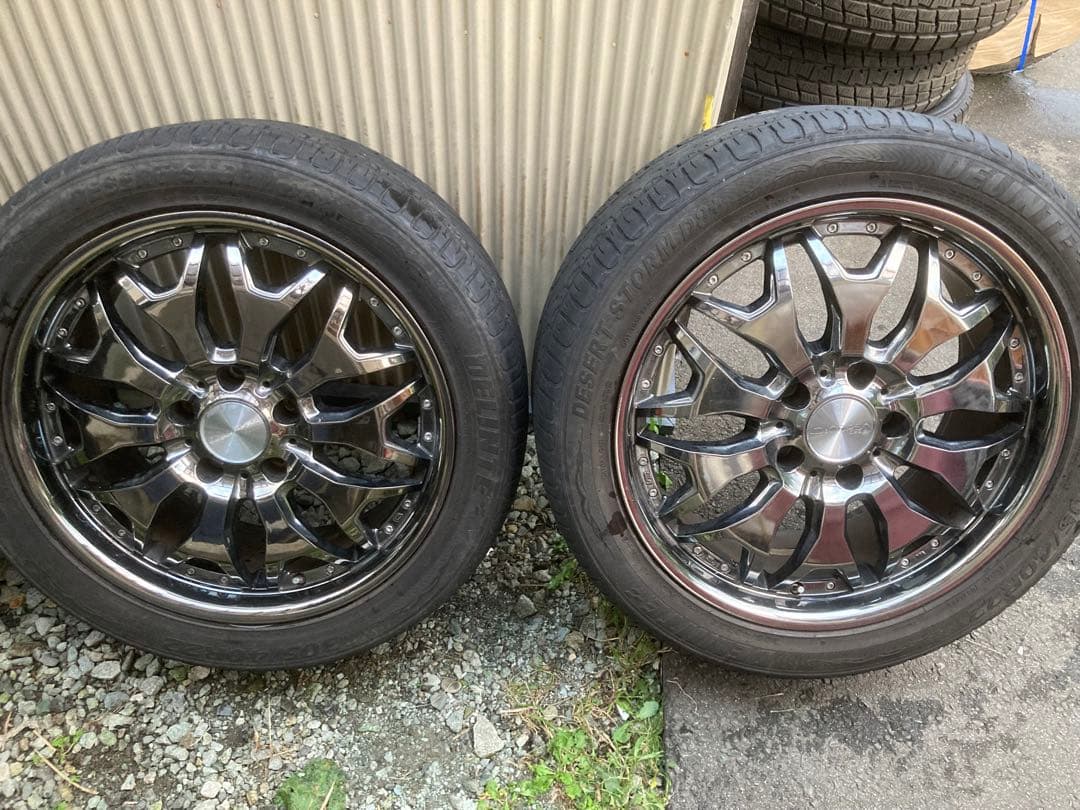 タイヤバリ溝！美品！フルメッキ！DECORSA 22インチアルミ　ランクル等