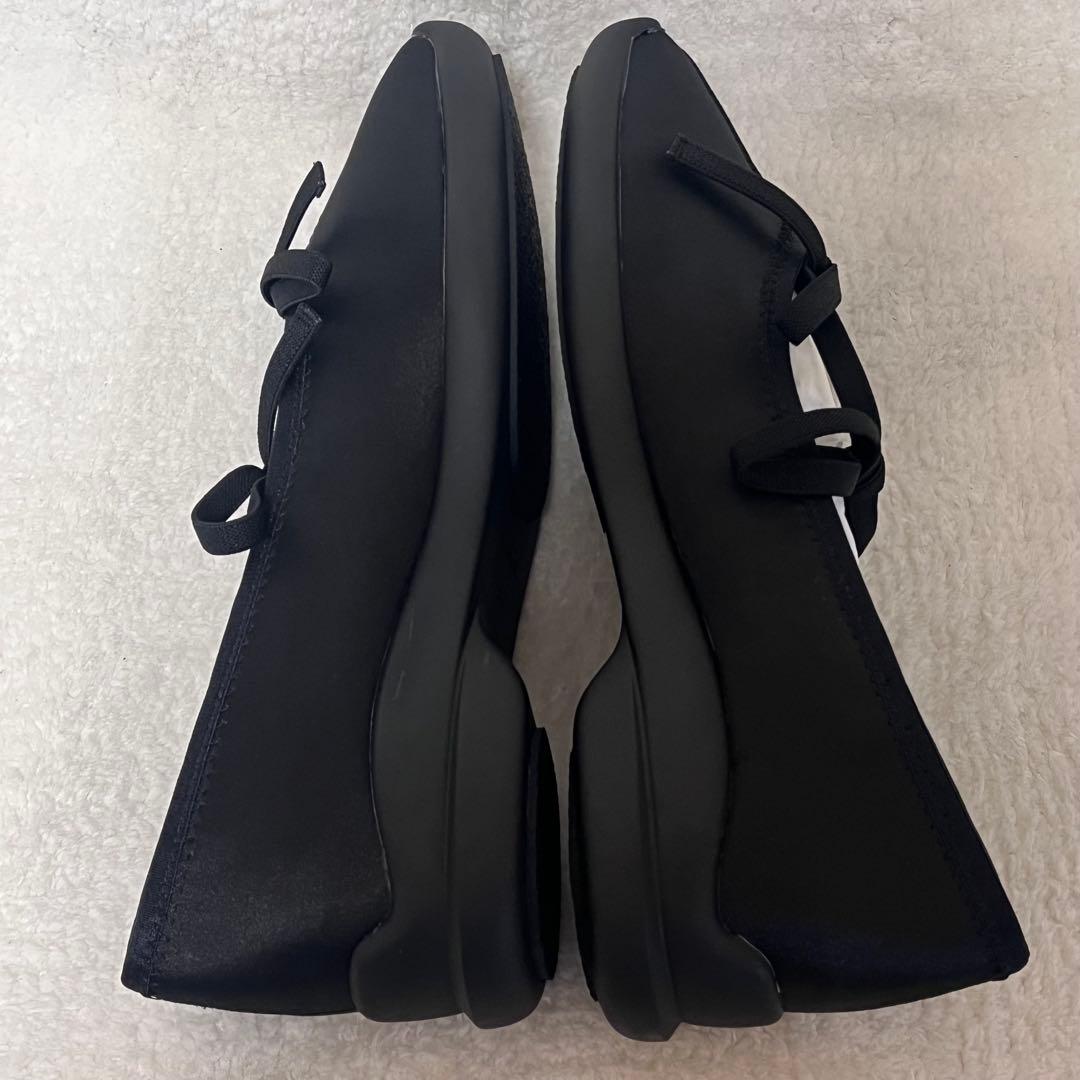 【LE TALON】ほぼ新品 ダブルリボンバレリーナ ブラック パンプス