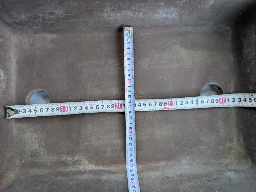 【大型盆栽鉢】一友印 長方形 55.5×40×13cm 無釉 植木鉢 盆栽鉢