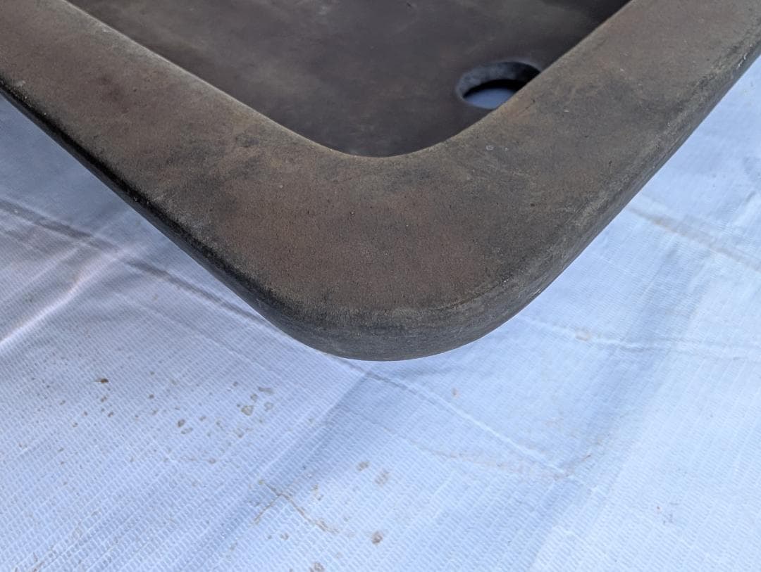 【大型盆栽鉢】一友印 長方形 55.5×40×13cm 無釉 植木鉢 盆栽鉢