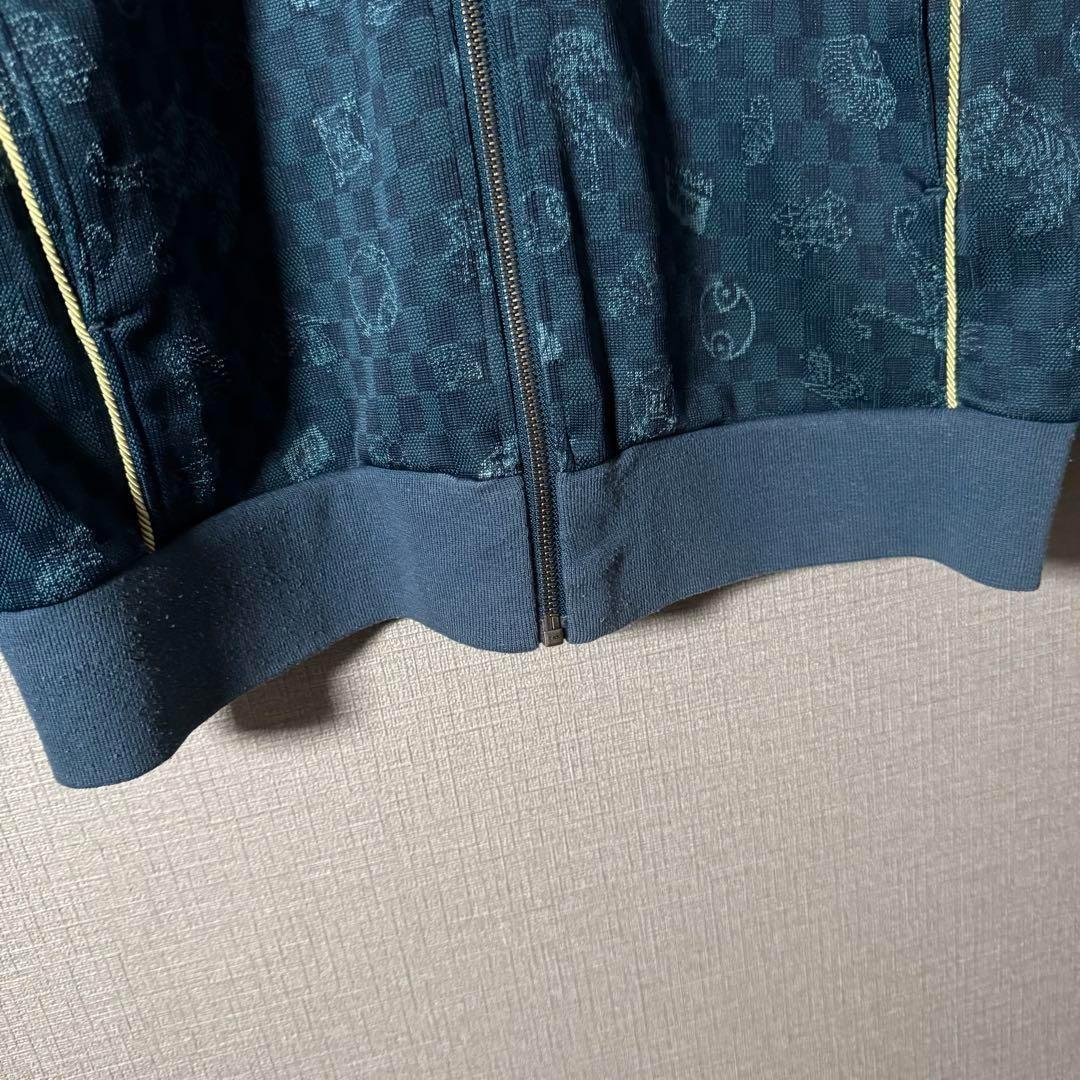 人気Lサイズ★オニツカタイガー トラックジャケット スリーブロゴ 総柄 刺繍 虎