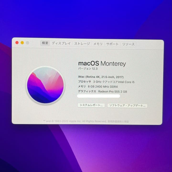 Macデスクトップ Apple iMac Retina 4K 21.5 2017 8GB 1TB