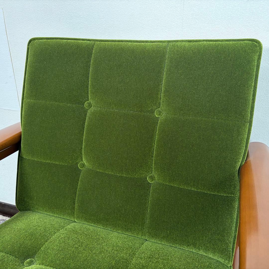 専用　25年製 美品 カリモク60 Kチェア モケットグリーン 1シーター 1P