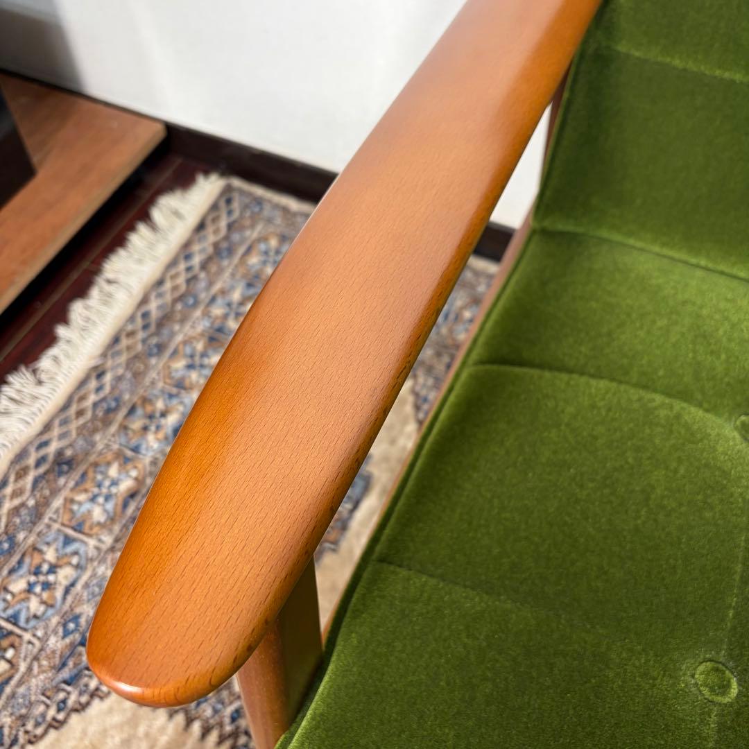 専用　25年製 美品 カリモク60 Kチェア モケットグリーン 1シーター 1P