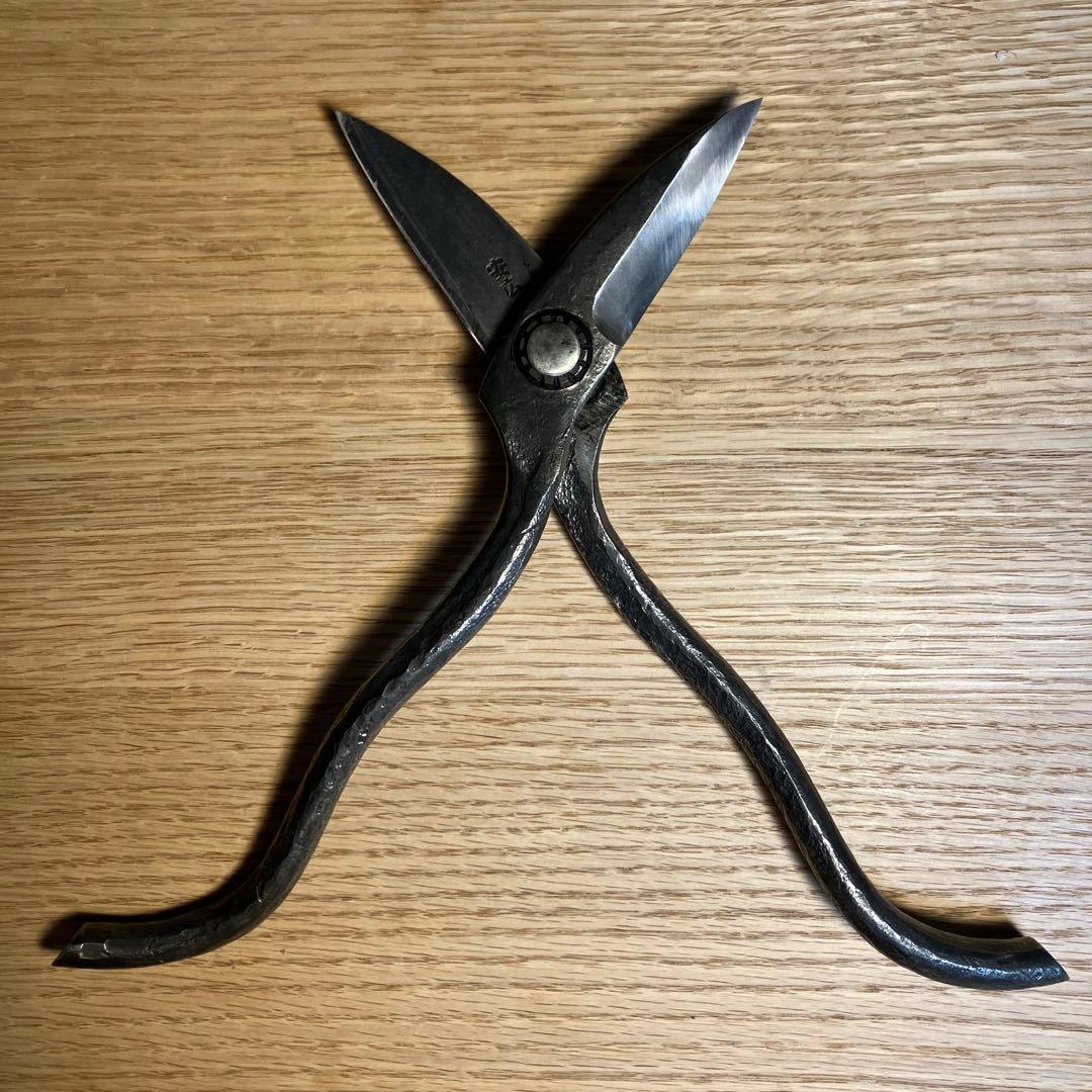 安広　鋏　キリバシ　切箸　植木鋏　鎚目