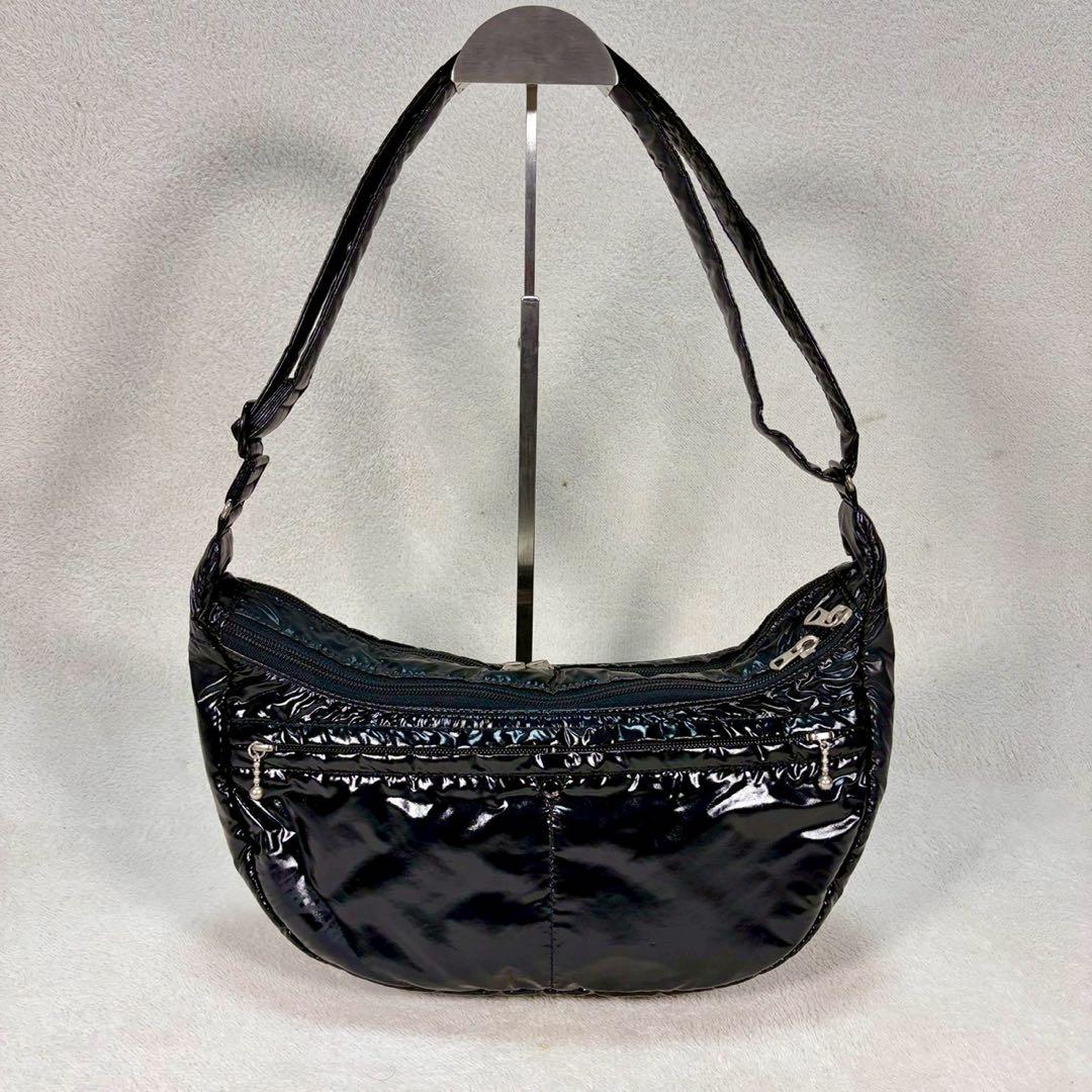 【美品✨】廃盤ポーターガール ボンボン ショルダーバッグ ハーフムーン　ナイロン