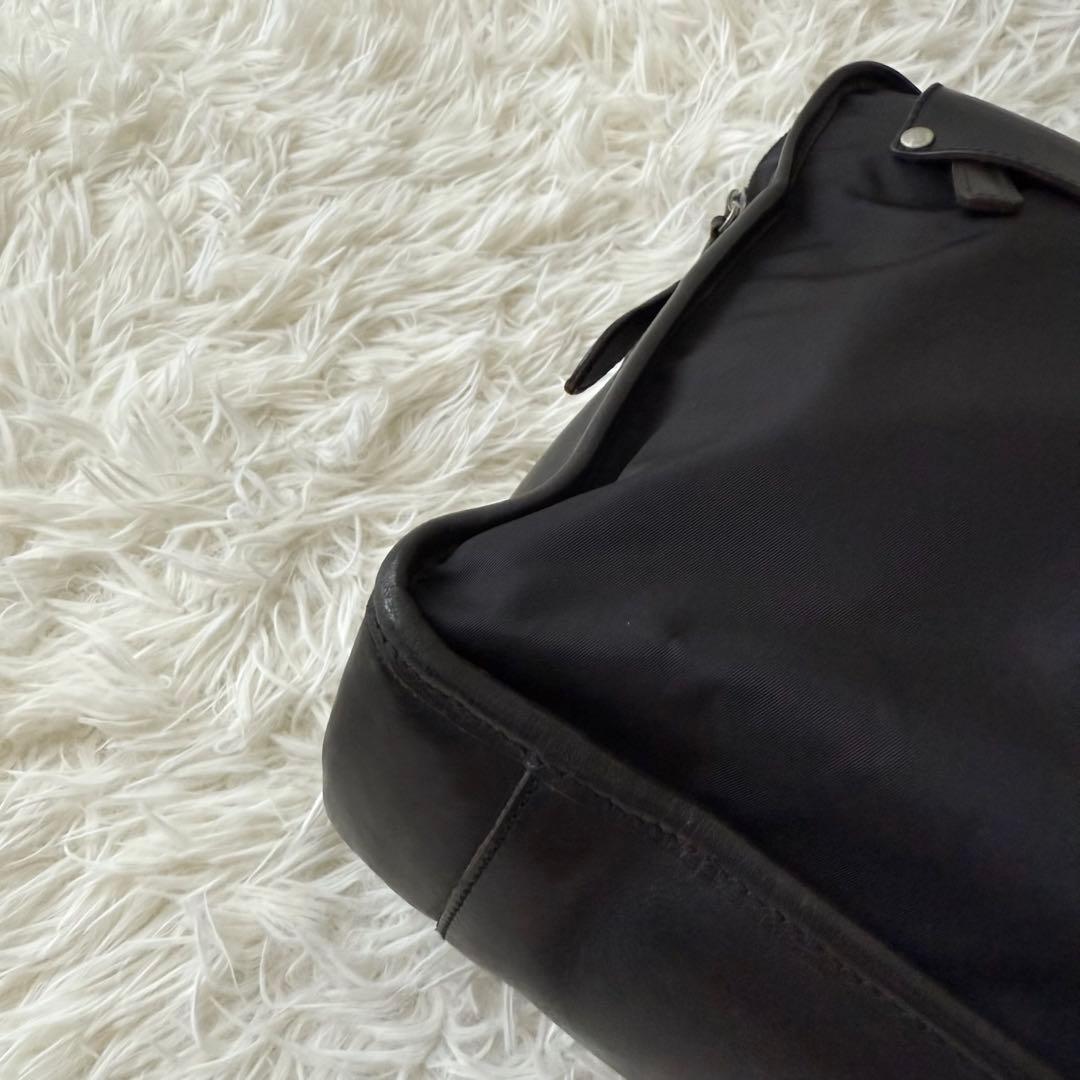 【フェリージ】ビジネスバッグ　ブリーフケース レザー　ナイロン ブラック