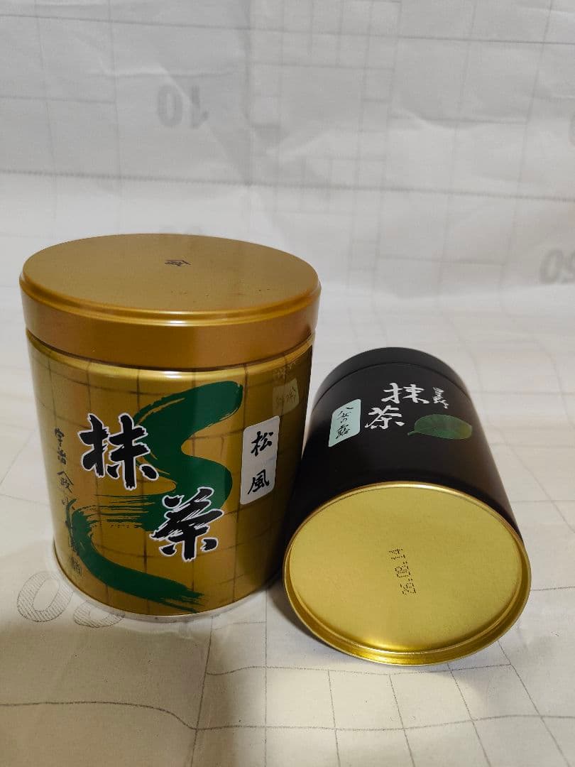 星野抹茶八女の露100gと山政抹茶松風300gセット