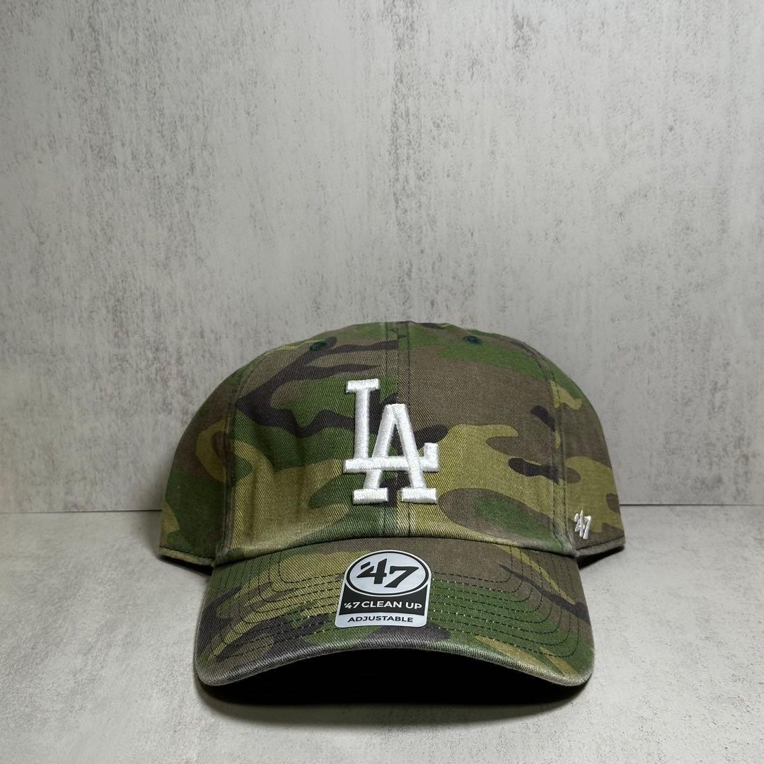海外限定 47brand ドジャース カモ 迷彩 aespa ジゼル キャップ⑧