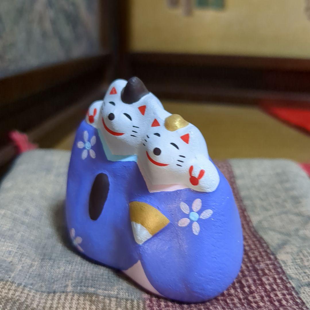 激レア品❤️窯出し猫❤️工房輪葉葉　お雛様