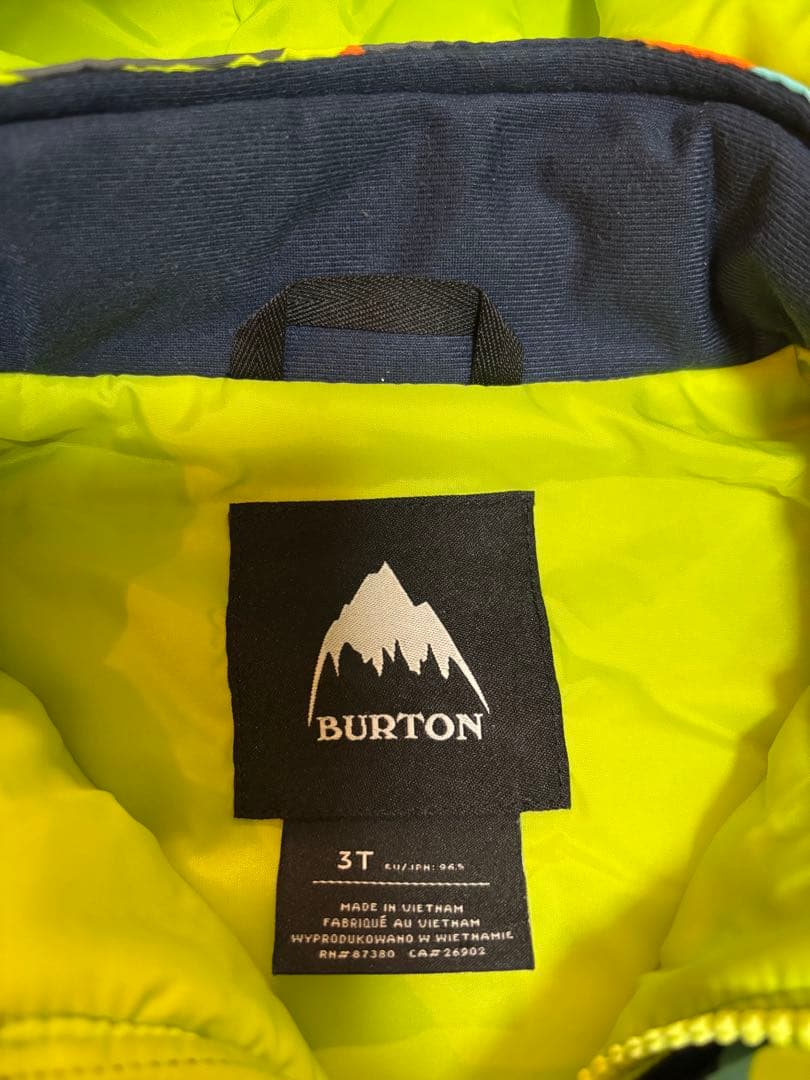 BURTON 子ども用スノーボードウェア カラフル迷彩